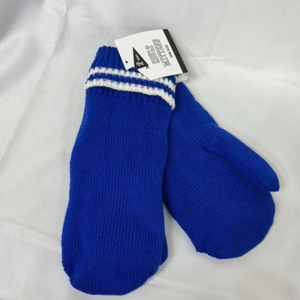 Gertex Knit thick lined Mittens Soft Warm Stretchy One Size Fits Most gloves